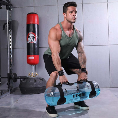 Transparent Cylindrical Water Weight Dumbbell Fitness Equipment