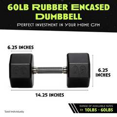 Octo Rubber Dumbbell Individual Weight Training Fitness Equipment
