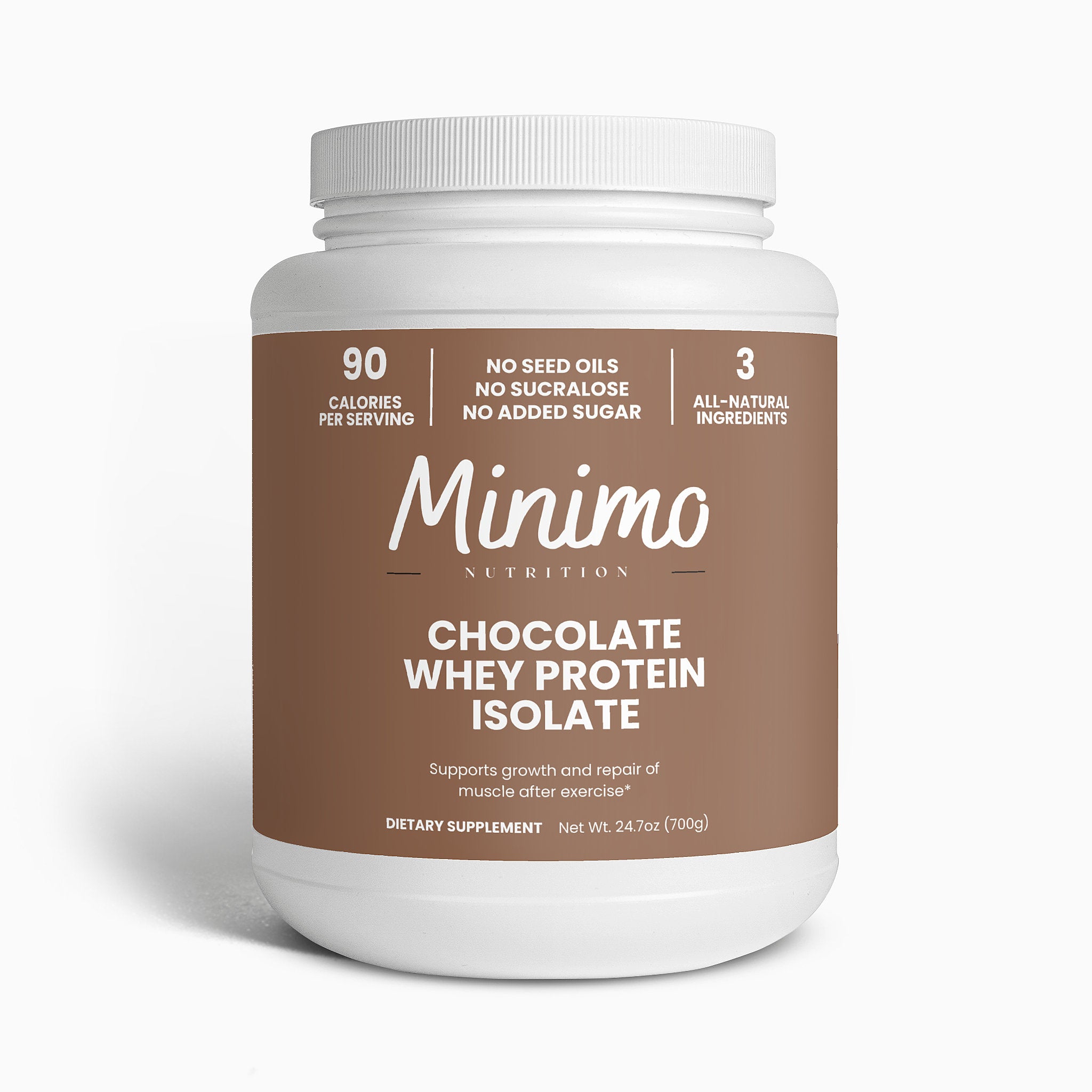 Chocolate Whey Isolate Protein Powder Fitness Supplement 1.54lbs