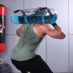Transparent Cylindrical Water Weight Dumbbell Fitness Equipment