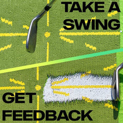 Golf Swing Practice Training Mat Directional Track Guide