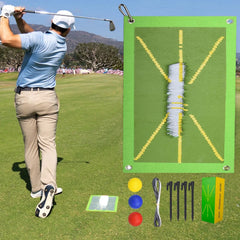 Golf Swing Practice Training Mat Directional Track Guide