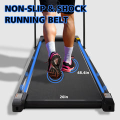 2-in-1 Folding Walking Pad Under Desk Treadmill