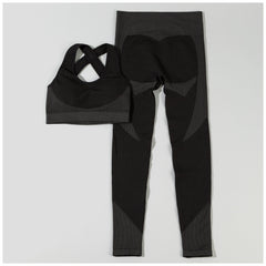 Women's Textured Leggings Sports Bra Activewear Set