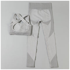 Women's Textured Leggings Sports Bra Activewear Set