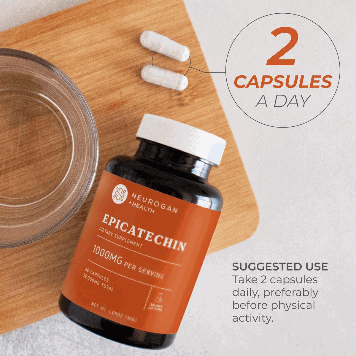 Epicatechin Supplement Capsules Fitness Training Dietary Support