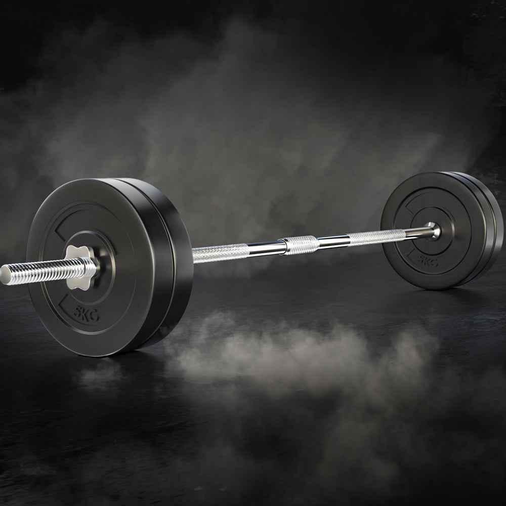 28KG Barbell Weight Set Plates Bench Press Fitness
