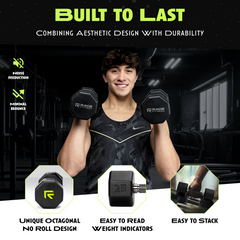 Octo Rubber Dumbbell Individual Weight Training Fitness Equipment