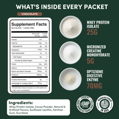 2-in-1 Whey Protein Isolate Creatine Travel Packets