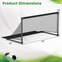 Portable Pop Up Toddler Soccer Net Metal Frame