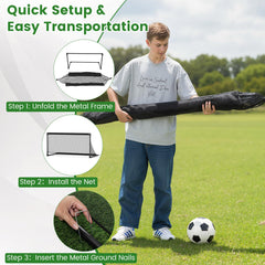 Portable Pop Up Toddler Soccer Net Metal Frame