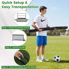 Portable Pop Up Toddler Soccer Net Metal Frame