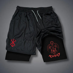 Men's 2-in-1 Compression Running Shorts With Phone Pockets