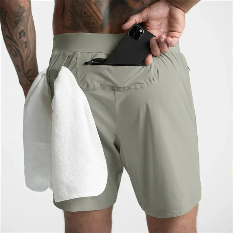 Men's Performance Quick Dry Shorts With Zipper Pockets