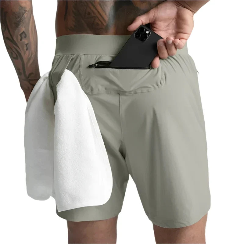 Men's Performance Quick Dry Shorts With Zipper Pockets