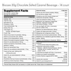 Biocare 30G Protein Chocolate Salted Caramel Beverage 14-Count