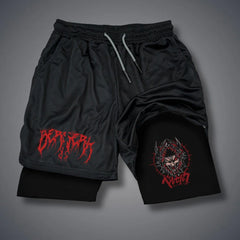 Men's 2-in-1 Compression Running Shorts With Phone Pockets