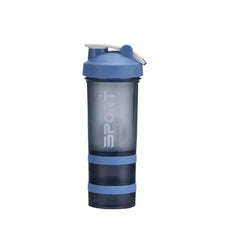 450ml Three Layer Plastic Protein Shaker Water Bottle
