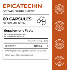 Epicatechin Supplement Capsules Fitness Training Dietary Support