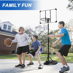 Portable Basketball Hoop Adjustable Stand 7.5-9.2ft 32-Inch Backboard
