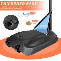 Portable Basketball Hoop Adjustable Stand 7.5-9.2ft 32-Inch Backboard