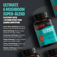 Organic Mushroom Complex Supplement Capsules Dietary Support