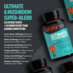 Organic Mushroom Complex Supplement Capsules Dietary Support