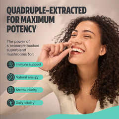 Organic Mushroom Complex Supplement Capsules Dietary Support