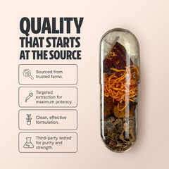 Organic Mushroom Complex Supplement Capsules Dietary Support