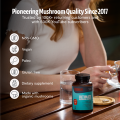 Organic Mushroom Complex Supplement Capsules Dietary Support
