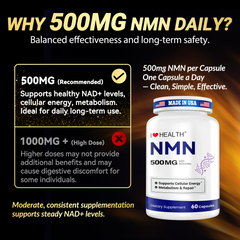 500mg 99.9% Pure Supplement Capsules 60 Count