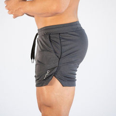 Men's Quick Dry Compression Gym Running Shorts Pockets