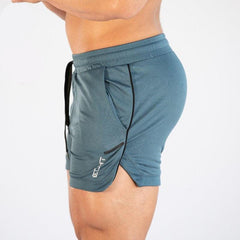 Men's Quick Dry Compression Gym Running Shorts Pockets