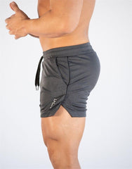 Men's Quick Dry Compression Gym Running Shorts Pockets